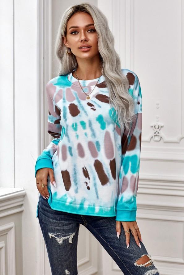 Svetlo moder tie dye pulover Gianna