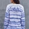 Svetlo moder tie dye pulover Journee s kapuco