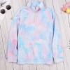 Svetlo moder tie dye pulover Valeria s kapuco