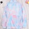 Svetlo moder tie dye pulover Valeria s kapuco