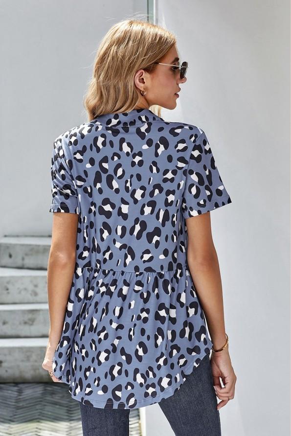 Svetlo modra dolga bluza Ruth