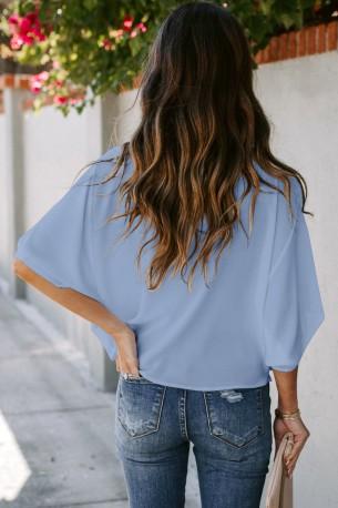 Svetlo modra ohlapna bluza Brielle