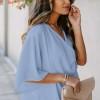 Svetlo modra ohlapna bluza Brielle