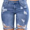 Svetlo modre bombažne denim kratke hlače Paulina