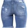Svetlo modre bombažne denim kratke hlače Paulina