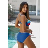 Svetlo modre push up črtaste bikini kopalke Laurel