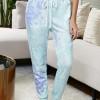Svetlo modre tie dye jogger hlače Catherine z vrvico