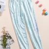 Svetlo modre tie dye jogger hlače Catherine z vrvico