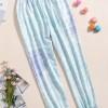 Svetlo modre tie dye jogger hlače Catherine z vrvico