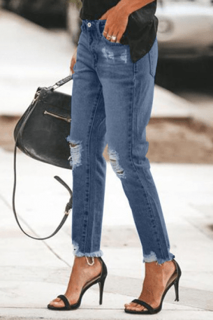 Tanke raztrgane sprane kavbojke Amber