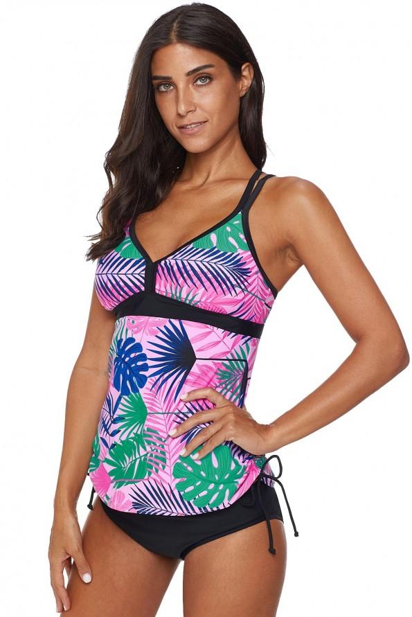 Tankini kopalke Heidi s tropskim motivom