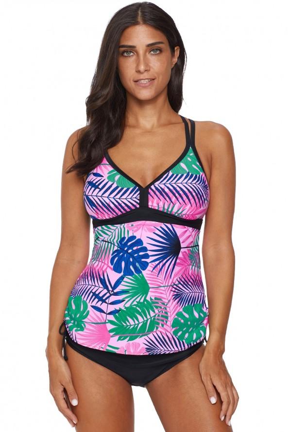 Tankini kopalke Heidi s tropskim motivom