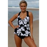 Tankini set z odprtim hrbtom Karola