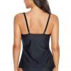 Tankini top za plavanje Remy z asimetričnim preklopom