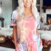 Tie dye komplet Elise z leopardjim vzorcem