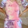 Tie dye komplet Elise z leopardjim vzorcem