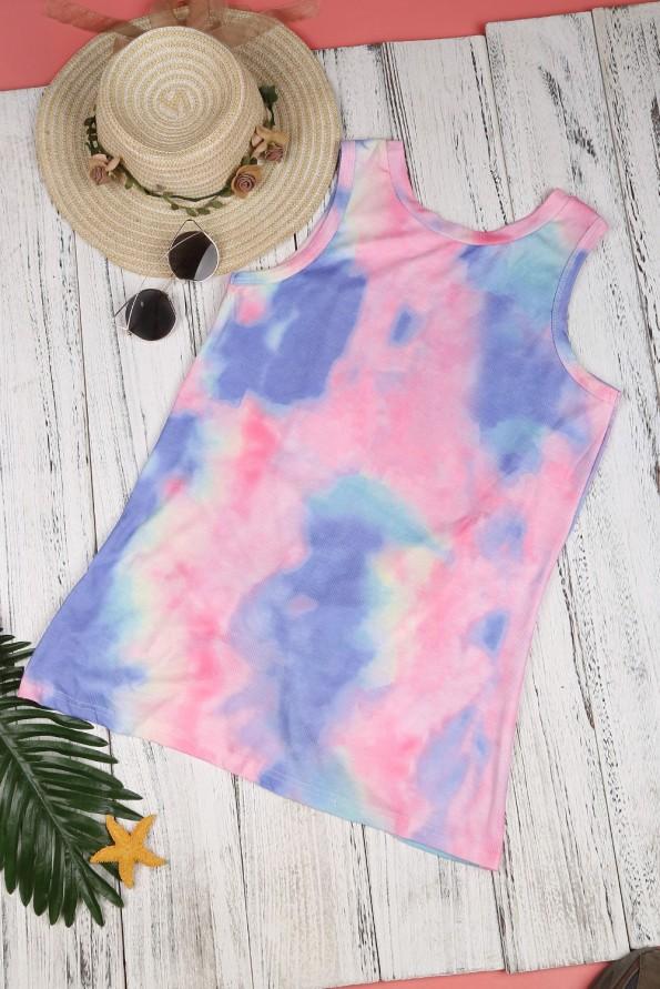 Tie dye majica brez rokavov Katie