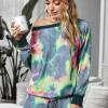 Tie dye pižama komplet Lucia z dolgimi rokavi in kratkimi hlačami