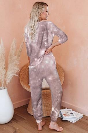 Tie dye pleten jogger komplet Madeline