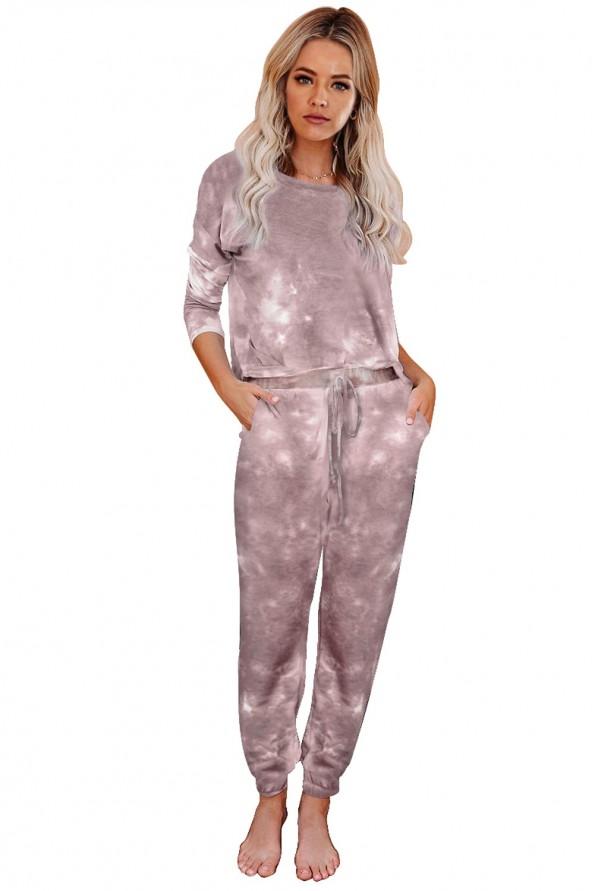 Tie dye pleten jogger komplet Madeline