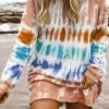 Tie dye pulover obleka Nova z dolgimi rokavi