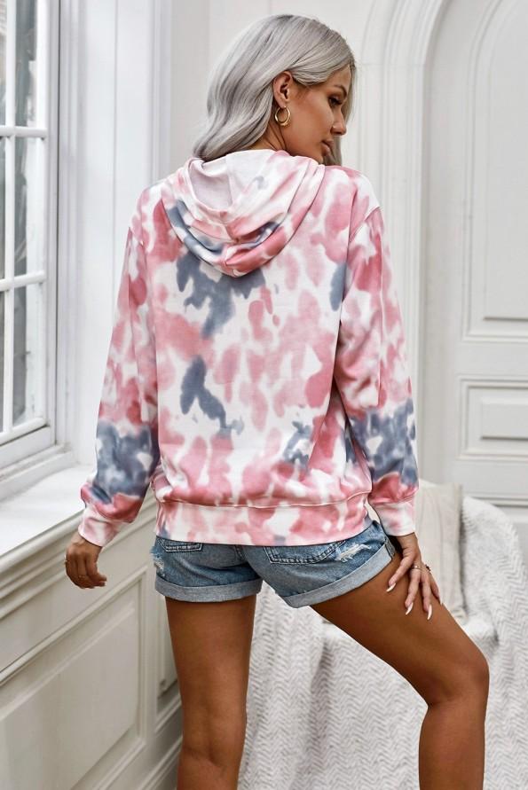 Tie dye pulover s kapuco Sophie
