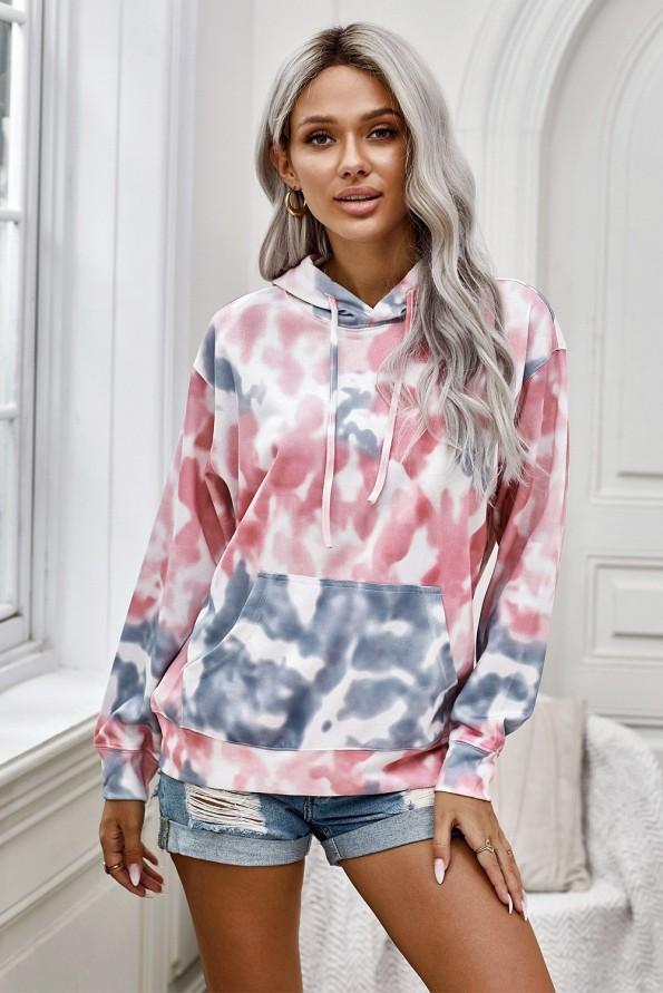 Tie dye pulover s kapuco Sophie