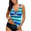 Tie dye tankini kopalke Lauren z združenimi naramnicami v hrbtu