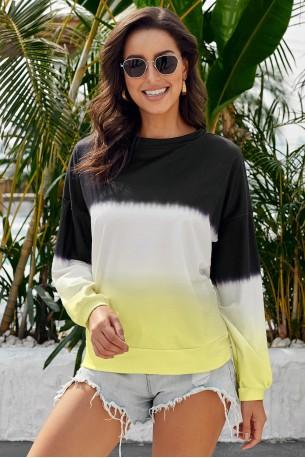 Tribarven tie dye pulover Genevieve