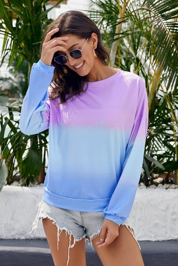 Tribarven tie dye pulover Harmony