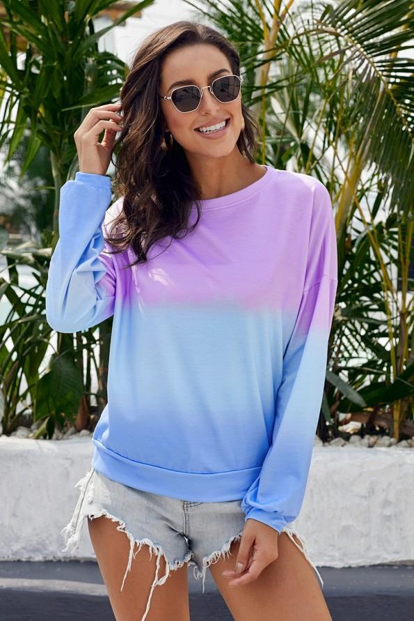 Tribarven tie dye pulover Harmony