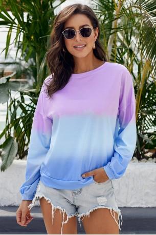 Tribarven tie dye pulover Harmony