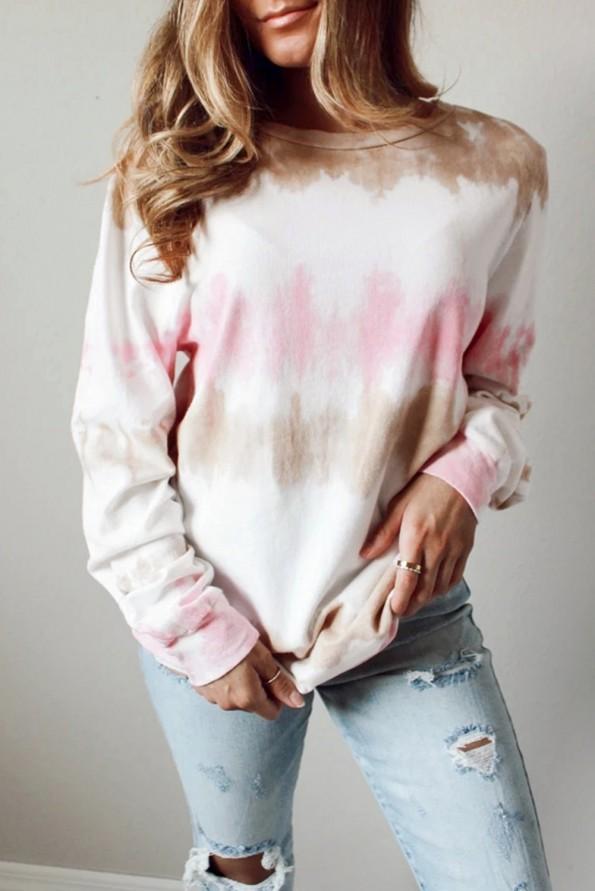Tribarven tie dye pulover Sarah
