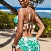 Tropski bikini Alicia z visokim pasom in okraski