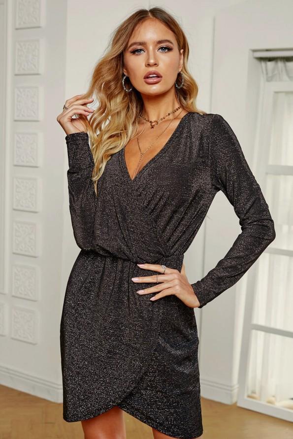 Tunika obleka Jacqueline s kovinskim sijajem