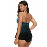 Turkizen pikčast tankini komplet Elianna