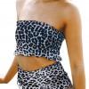 Večbarven bikini Kayleigh komplet z leopardjim potiskom