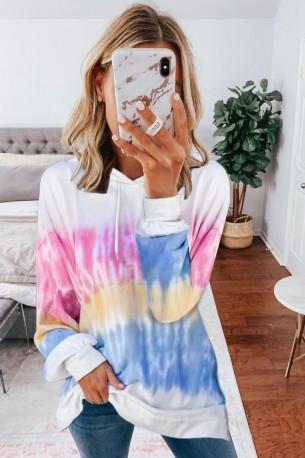 Večbarven pulover tie dye Adalina
