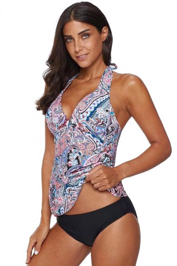 Večbarven retro tankini Fatima
