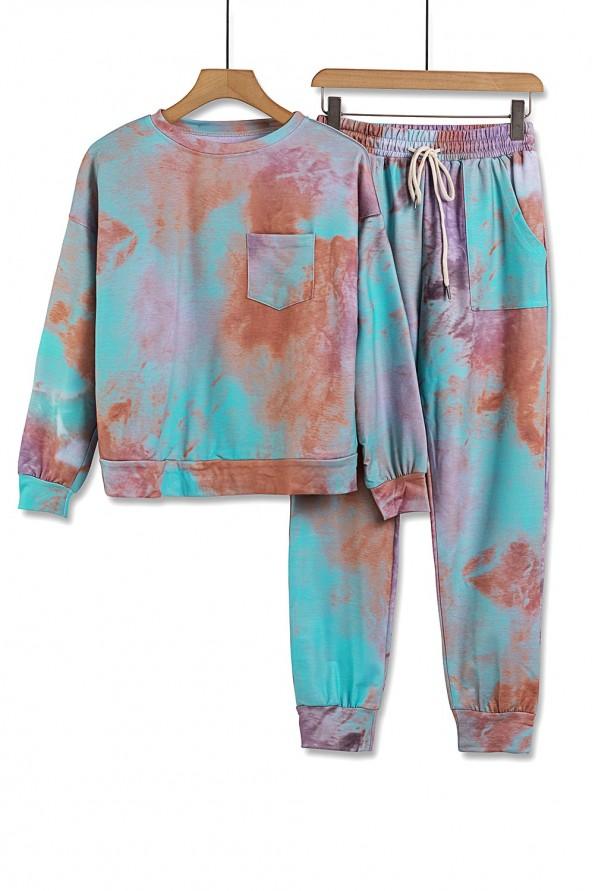 Večbarven tie dye pleten komplet Norah