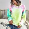 Večbarven tie dye pleten pulover Ryleigh