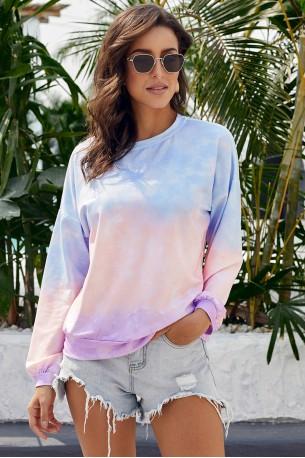 Večbarven tie dye pulover Summer
