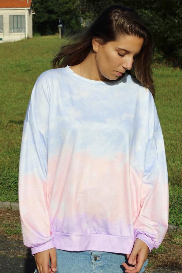 Večbarven tie dye pulover Summer