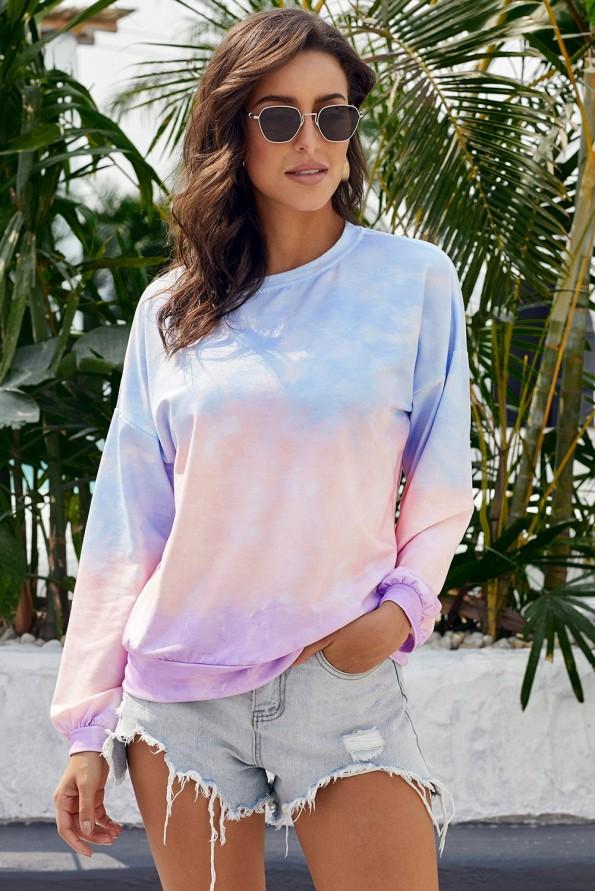 Večbarven tie dye pulover Summer
