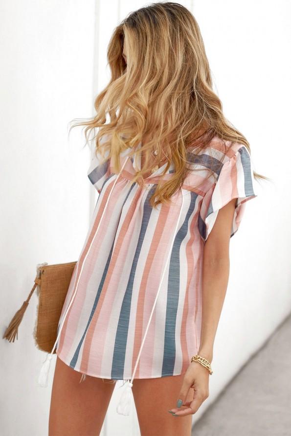 Večbarvna kratka majica Miriam