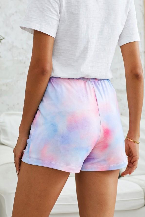 Večbarvne tie dye navadne kratke hlače Sawyer