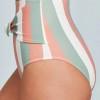Večbarvni spodnji del bikinija z visokim pasom Meghan