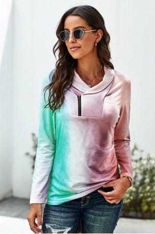 Vijoličen eleganten tie dye pulover Aubrey