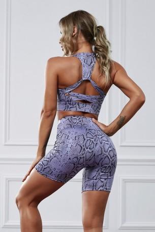 Vijoličen joga komplet Lily za fitnes