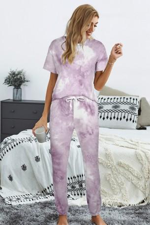Vijoličen tie dye pižama komplet Isla